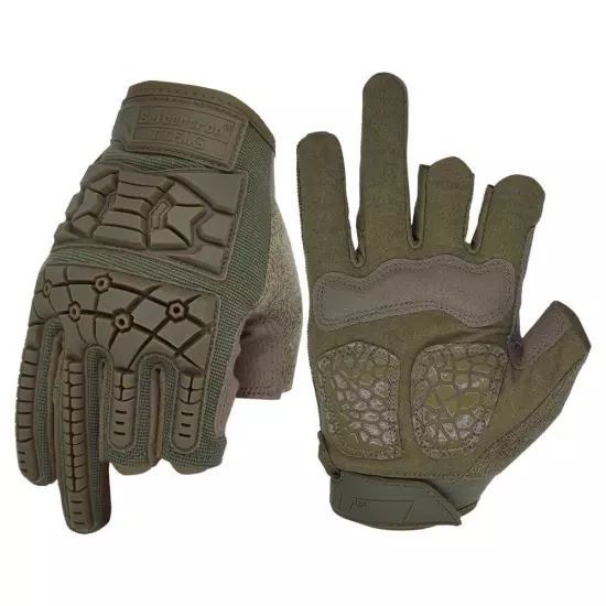 T.T.F.I.G 2.0 Men's Tactical Gloves Flexible Rubber Knuckle Protective for Hu...