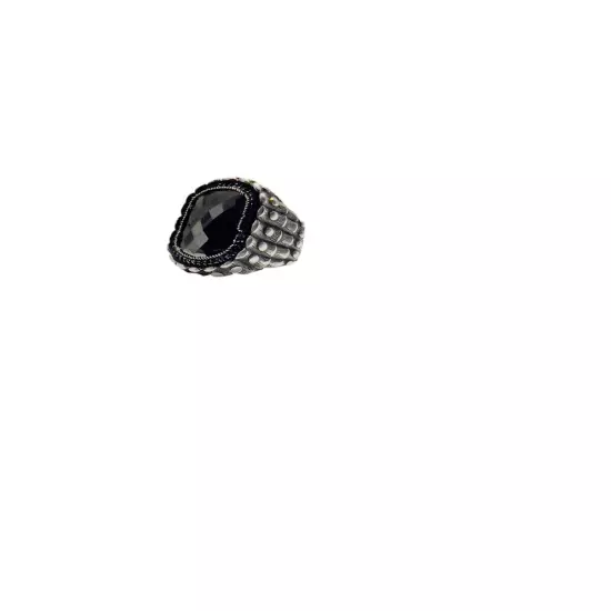 turkish black zircon 925 silver ring