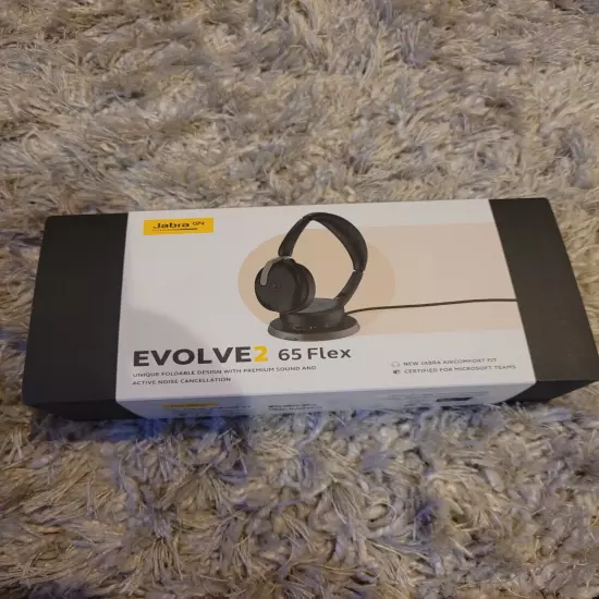 Jabra Evolve2 65 Flex - MS Teams Stereo - Wireless Headset / Music (Bluetooth)