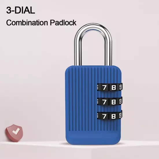 Zinc alloy 3 Digit Password Lock Safe Luggage Combination Lock Travel Outdoor