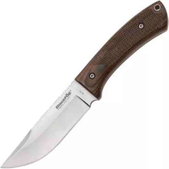 Black Fox Companion Fixed Knife 4.25" 440C Steel Blade Brown Pakkawood Handle