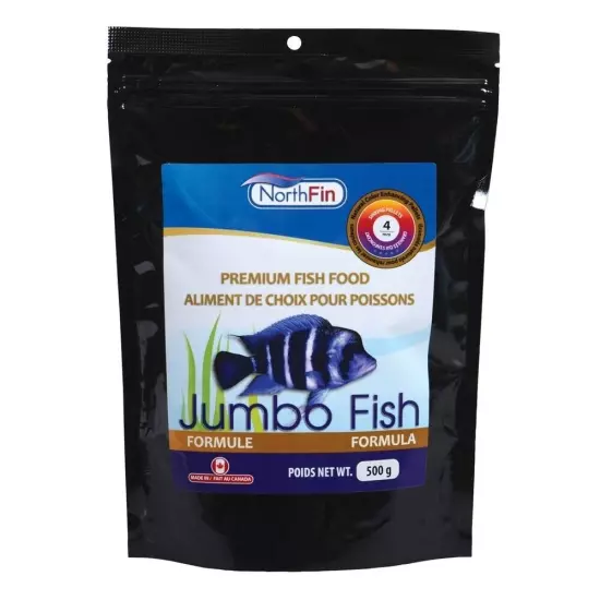 NorthFin Jumbo Formula 4mm Pellets 500g Carnivore Omnivore Premium Fish Food