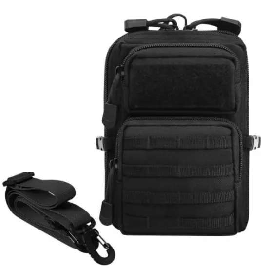 Tactical Molle Shoulder Bag Phone EDC Pouch Accessory Bag for Outdoor Hunting