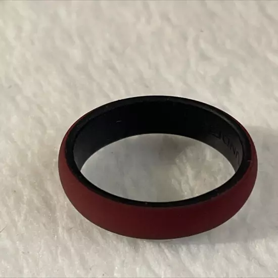 ThunderFit Born Victorious Silicone Wedding Ring Red Exterior Size 5