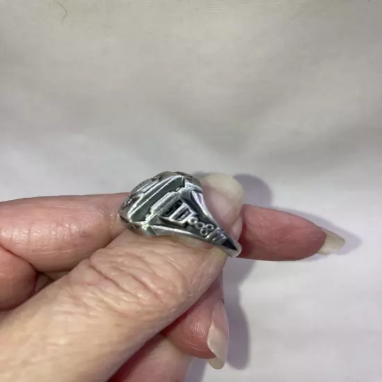 VINTAGE MENS BASTIAN STERLING SILVER GS RING SIZE 6 1/2 10.10 OZ