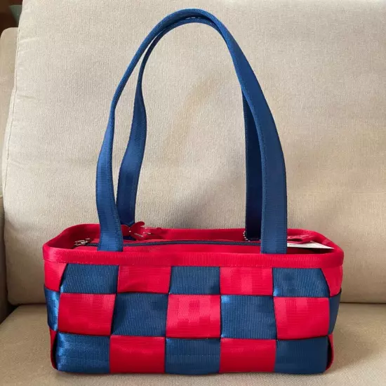 NWT Harveys Seatbelt Boxy Red & Blue Tote Bag