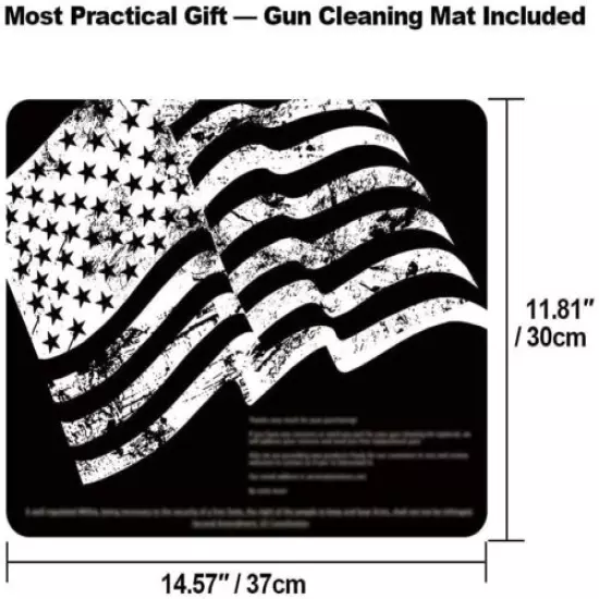 Gun Cleaning Kit w Mat & Case Brass Jags Rods for Rifle Shotgun Hunting Calibers