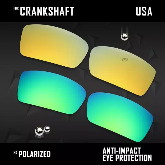 Anti Scratch Polarized Replacement Lenses for-Oakley Crankshaft OO9239 Options