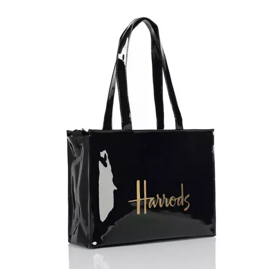 Women PVC Waterproof Shopping Storage Harrods London Shoulder Bag Large Handbags