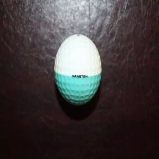 VINTAGE AQUA AND WHITE PING EYE GOLF BALL 