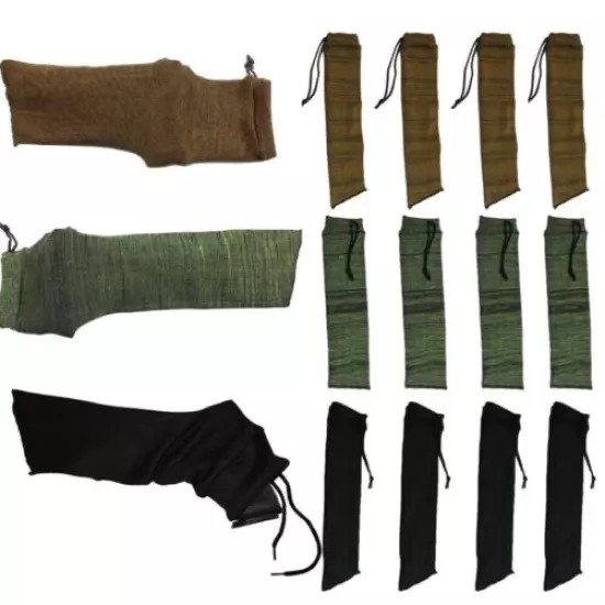 12 PCS Handgun Pistol Gun Sock Gun Storage Sleeves Silicone Treated Pistol Pouch