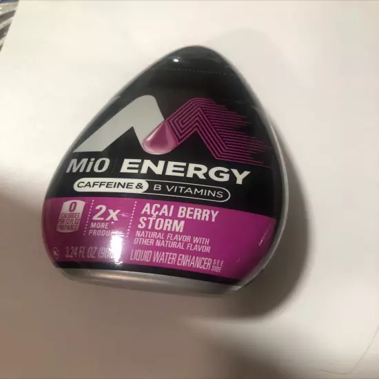 (8) - 2X=Mio Energy Acai Berry Storm CAFFEINE B Vit Liquid Water