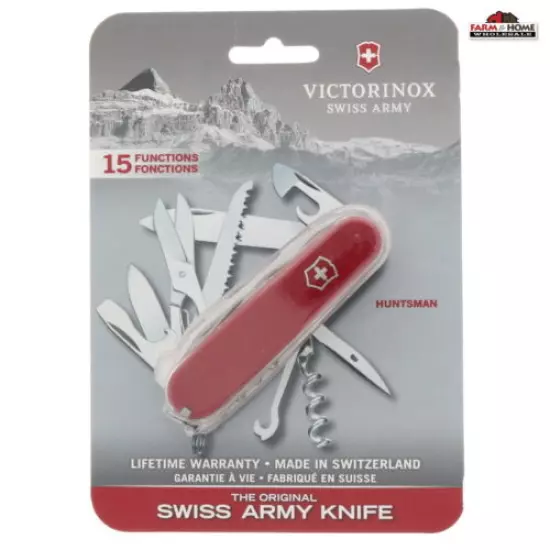 Victorinox Huntsman Swiss Army Knife Red ~ New