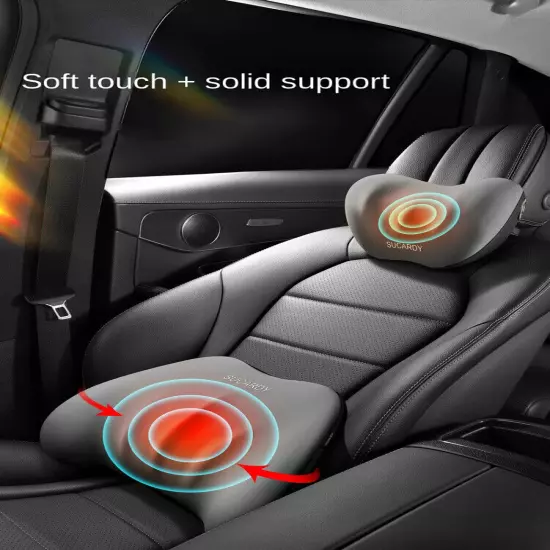 Car Seat Lumbar Headrest Support Waist Neck Pillow Car Travel Back Support