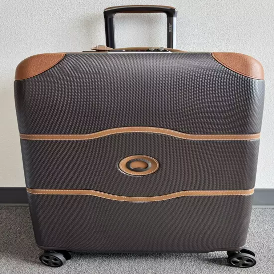 Delsey Chatelet Air 2.0 26" Check-In Spinner Trunk Suitcase Luggage, Chocolate