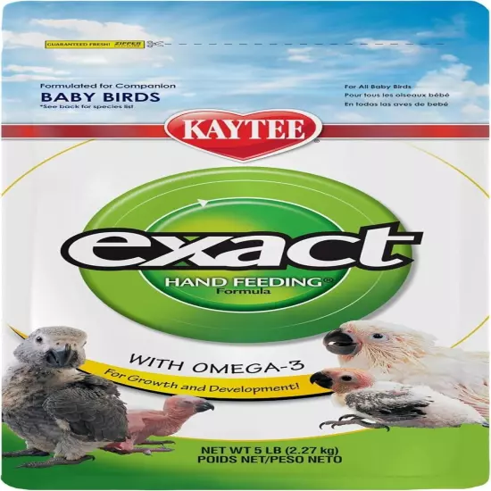 Exact Hand Feeding Pet Bird Baby Food For Parrots, Parakeets, Lovebirds, Cock...