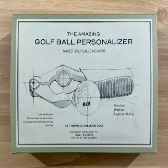 Restoration Hardware ~ Golf Ball Personalizer ~ USA ~ OPEN BOX ~ !Gr8 Shape!