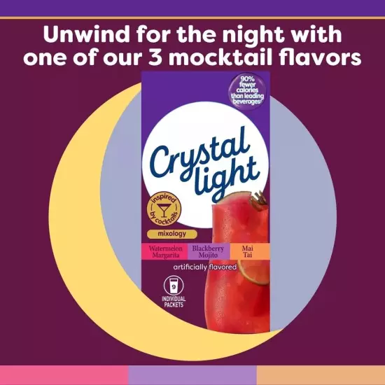 Crystal Light Mixology Variety Pack Powdered Drink Mix 14 oz Packets 9 per Box