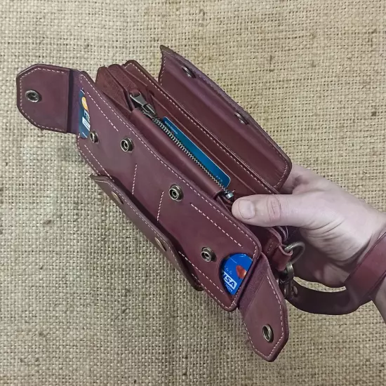 Clutch longer. Leathercraft. Handmade