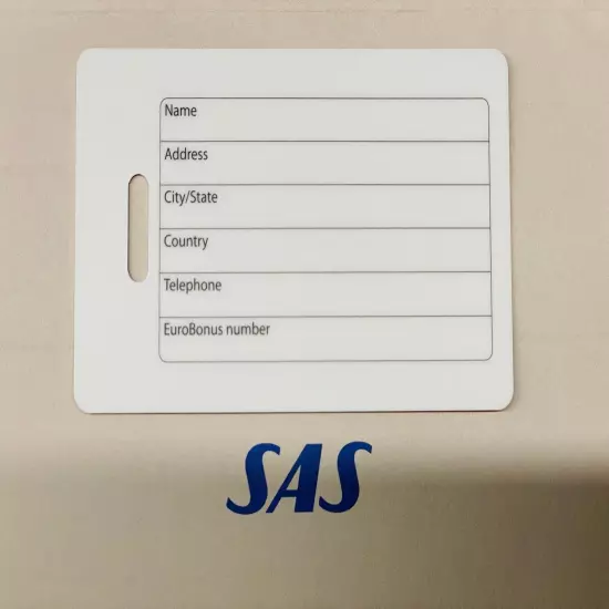 New - Scandinavian Airlines (SAS) - Star Alliance Gold - Luggage Bag Tag