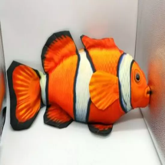 Salamander Graphix Clown Fish Stuffed Plush Pillow 24" Koi Orange Funny Animal