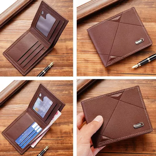 Fashion Casual Wallet Men's Youth Thin Horizontal Soft Wallet`