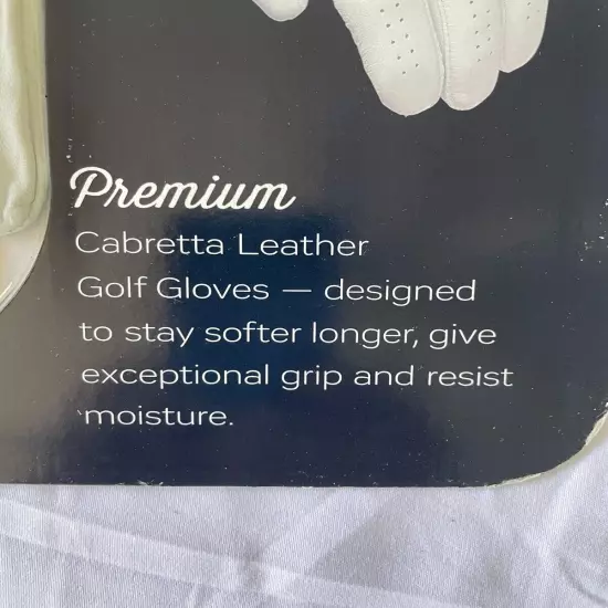 Premium Cabretta Leather Left Golf Glove For Right-Handed Golfer - Medium, 4Pack