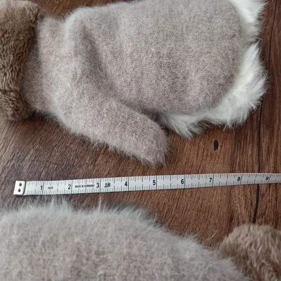 Realistic Sable Standard FERRET Face Portrait Mittens, One-of-a-Kind SOFT