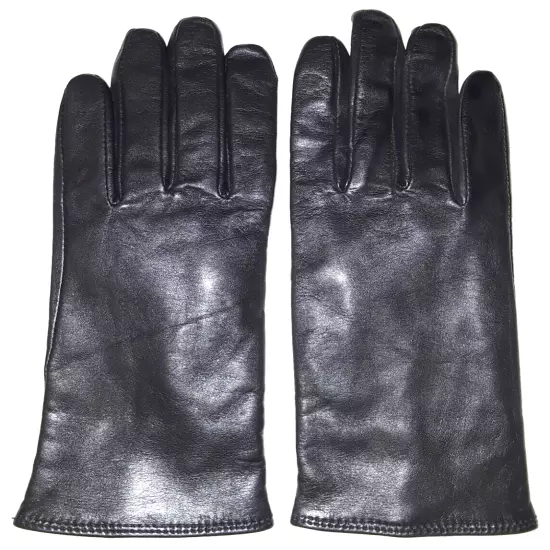 Charter Club wool-blend lined black leather gloves womens size XL