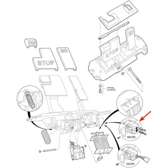 Golf Cart MCOR Throttle Accelerator Fit Club Car Precedent 2004-2011 102528501