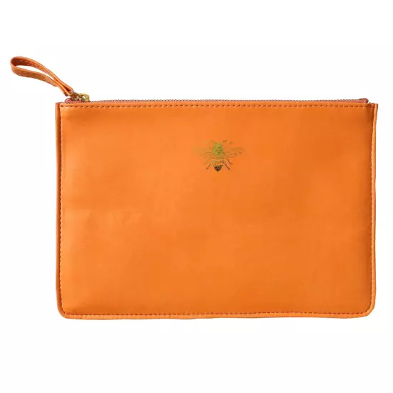 Sky + Miller Multi-Purpose Pouch - Orange With Gold Bee 5.5cm x W: 22cm