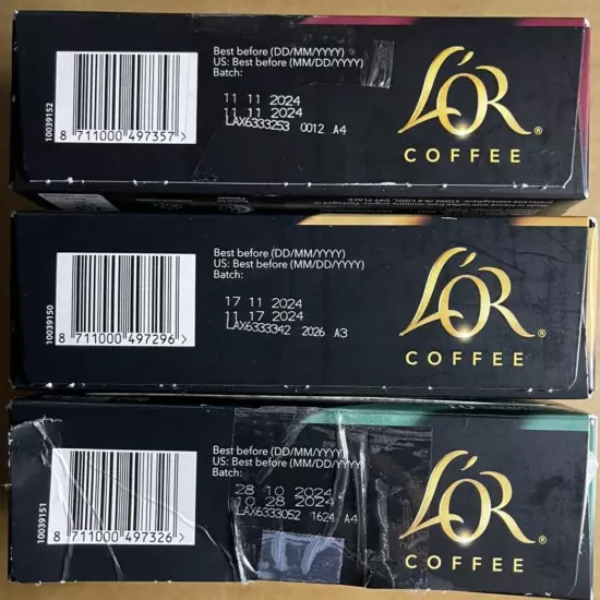 L'OR Barista Coffee Pods, Peet's Coffee Variety 3Pack - 30 Single-Serve-Open Box