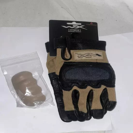 Wiley X Hybrid Coyote Size Small G241, Removable Knuckle Tactical Gloves, pair