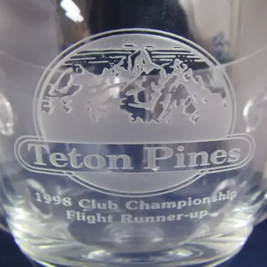 1998 Teton Pines club Championship flight runner up trophy Golf sterling cut gla