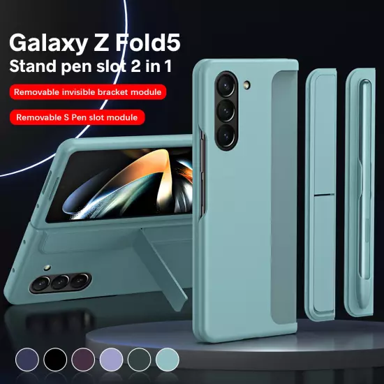 For Samsung Galaxy Z Fold 5 Fold 4/3 Rugged Bracket Stand Holder Case with S Pen