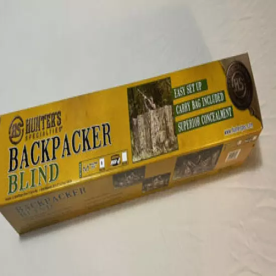 HUNTER SPECIALTIES Backpacker blind ￼07529 H.S. CAMO NETTING 54"X12' With Bag