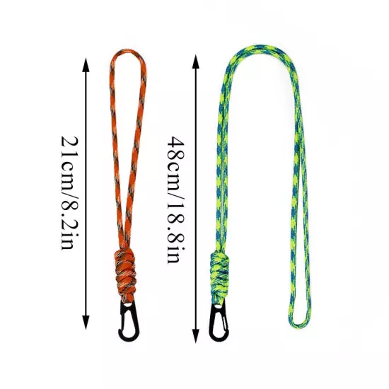 Strong Rope Neck/Wrist ID Lanyard Metal Clip For Keys ID Card Pass Phone Holder