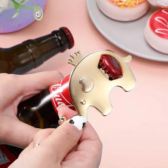 50 Pieces Elephant Baby Bottle Opener Elephant Shape Bottle Opener Girl Boy B...