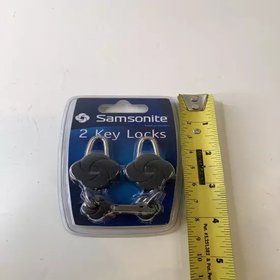 2 Samsonite Travel Luggage Locks With Keys Charcoal Grey Vintage 2000