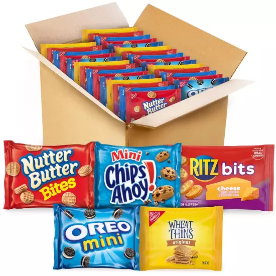 Mini Cookies, Mini CHIPS AHOY! Cookies, RITZ Bits Cheese Crackers, Nutter Butter