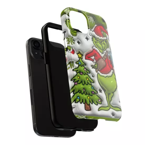 Grinch Tough Phone Cases Samsung S20 S21 S22 S23 Iphone 15 14 13 12 11