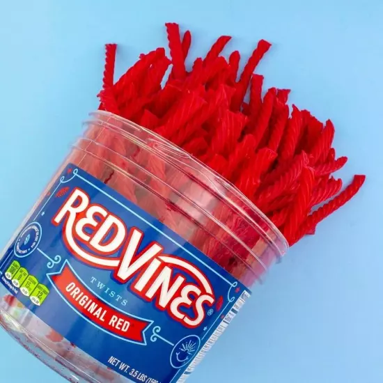 Red Vines Twists Original Chewy Candy, 3.5lbs Party Size Jar