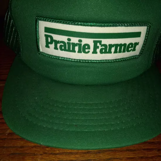 Vintage Prairie Farmer Trucker Farm Hat Cap Green Snapback K Products