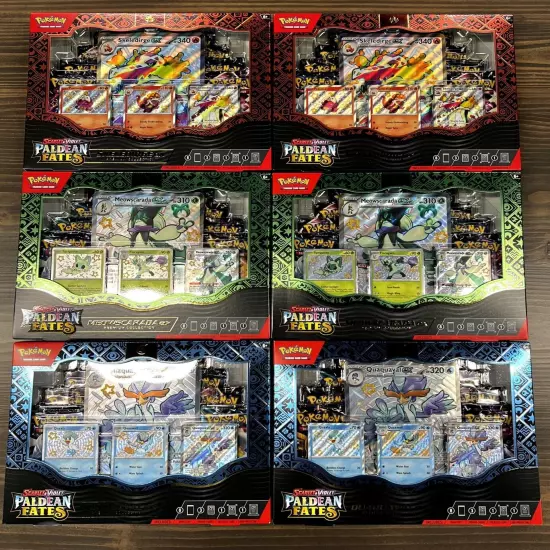 Pokemon Paldean Fates EX Premium Collection Factory Sealed Case (6 BOXES) NEW!