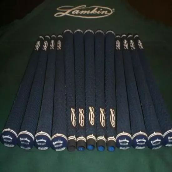 1 NEW Lamkin Midsize Black Crossline w/ BLUE CAP from CUSTOM / PGA TOUR DEPT