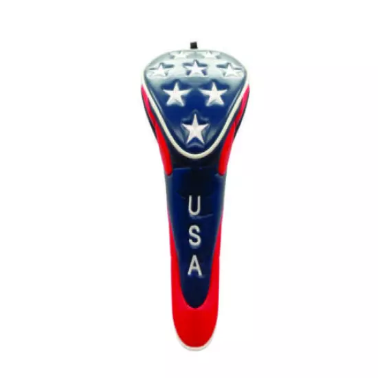 USA Golf Head Cover with Stars - Driver with Zipper Closure