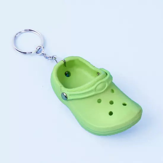 Color Slipper Keychain Shoes Keyring Backpack Sandal Crocs Funny Pendant Mini