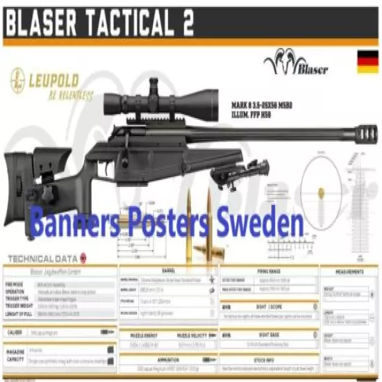 BLASER TACTICAL 2 Banner 3x5ft Poster Rifle Tactical Optics Sniper Gun M491 