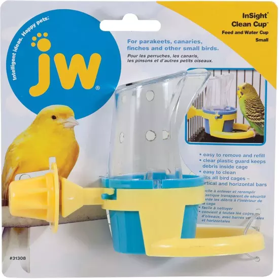 JW Pet Bird Cage Clean Cup Feeder & Water Accessory, Small, Multi 