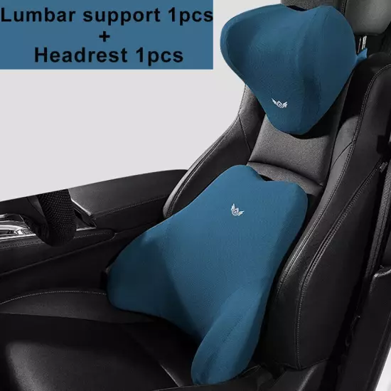 Curved Car Seat Headrest Car Neck Pillow Cushion Back Lumbar Support 